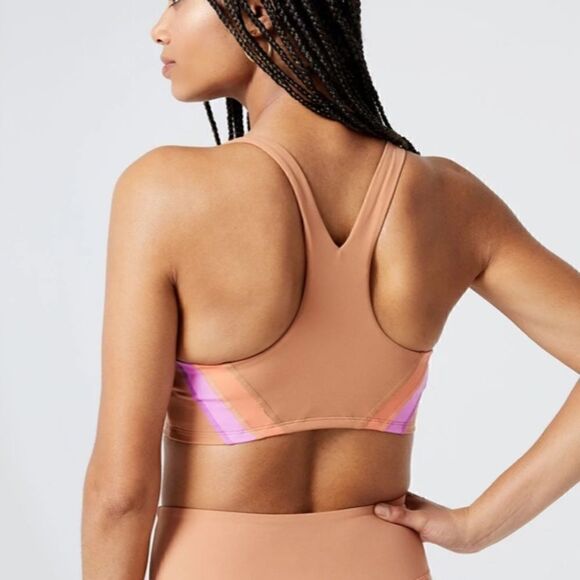 L*Space Wyatt Racerback Sports Bra in Color Putty Size: L NWT - Picture 4 of 14